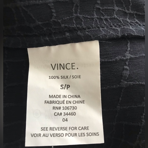 NWT Vince 100% Silk Blouse SZ S - Picture 6 of 7